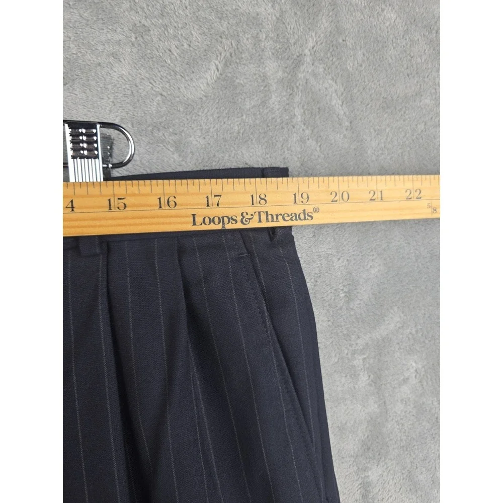 Brooks Brothers 346 Stretch Suit Mens 45R 38x31 Dark Gray Pinstripe Wool Vintage